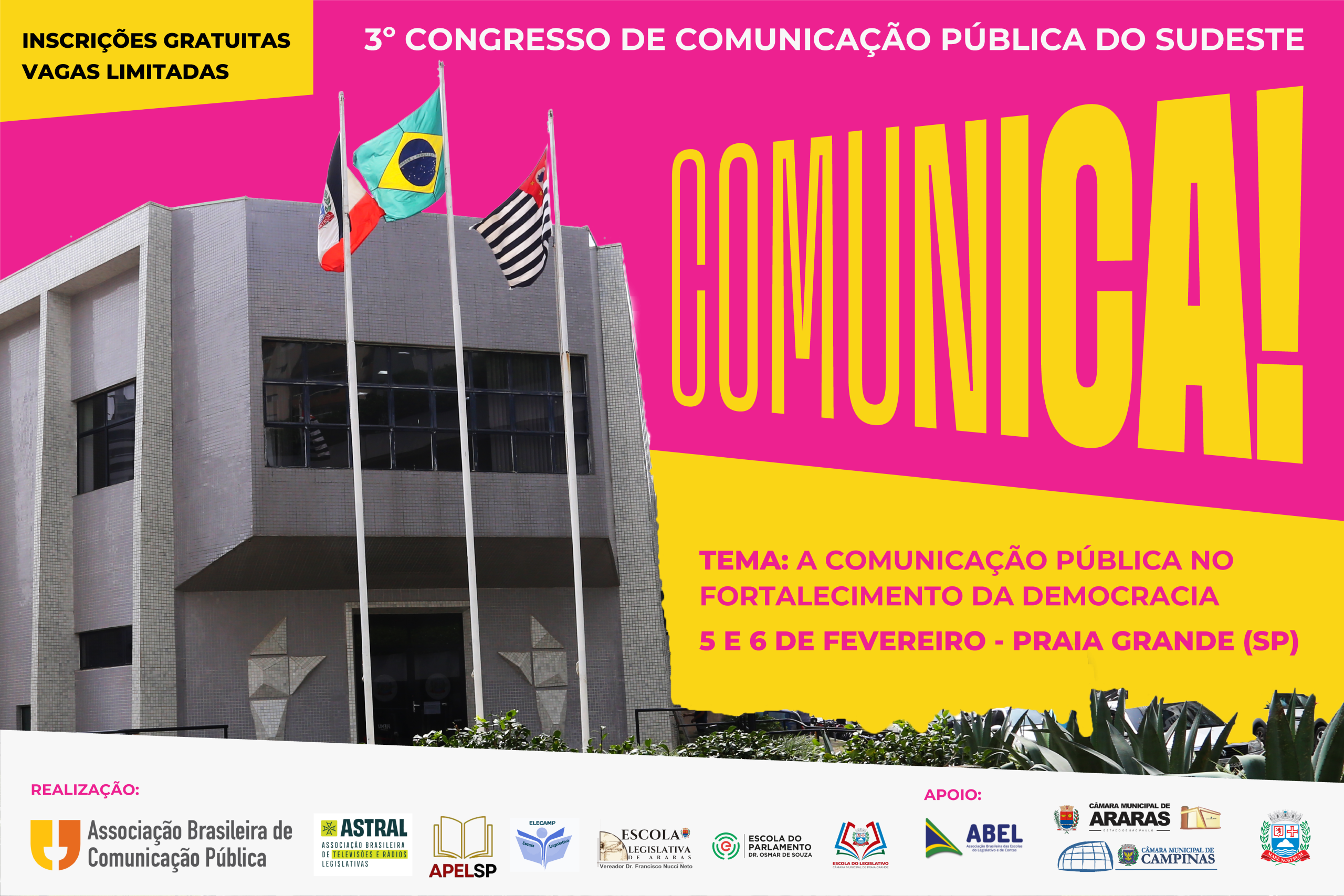 III Congresso de Comunicação Pública do Sudeste ocorre na próxima semana em Praia Grande (SP)