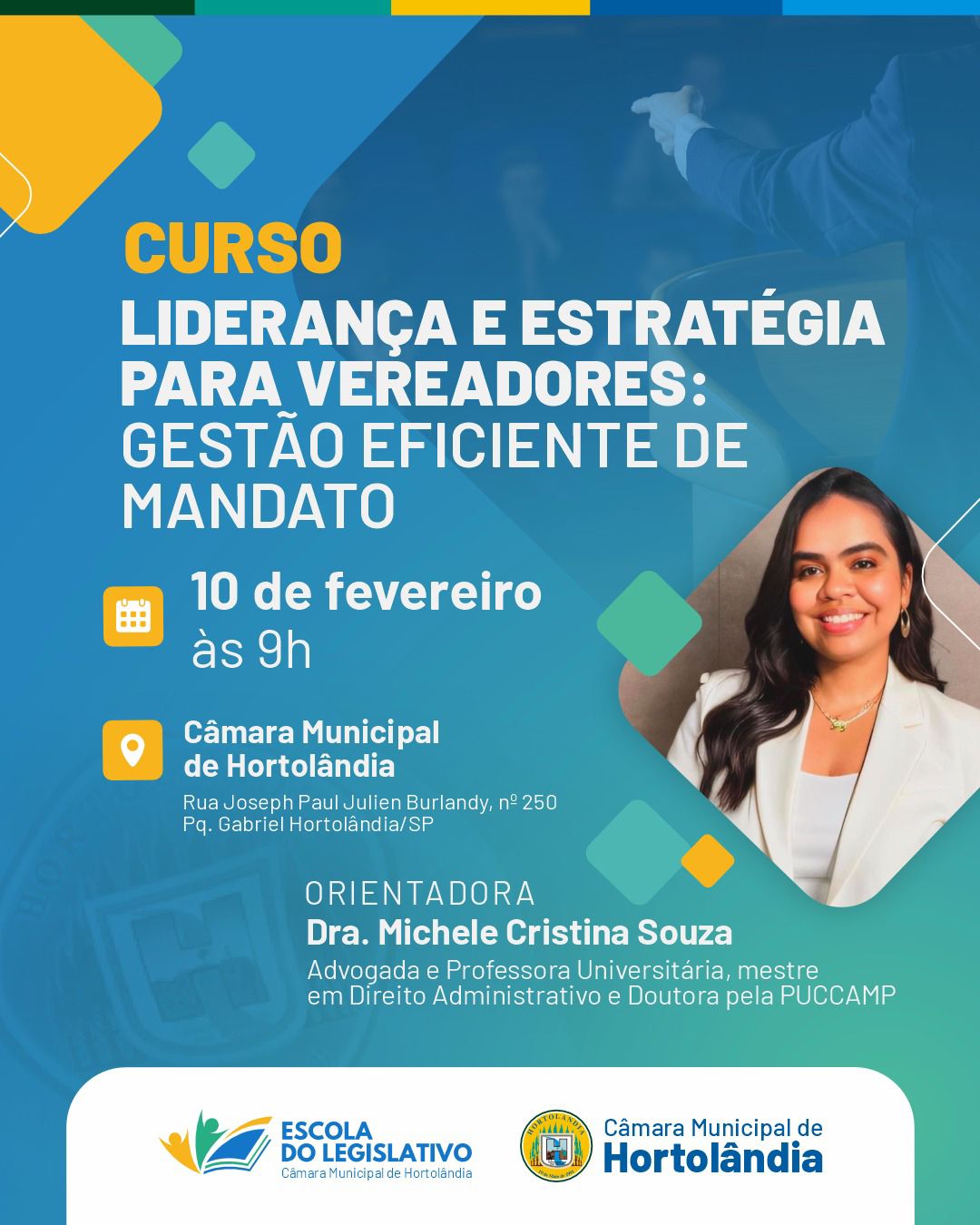 Câmara de Hortolândia promove capacitação em liderança e estratégia para vereadores