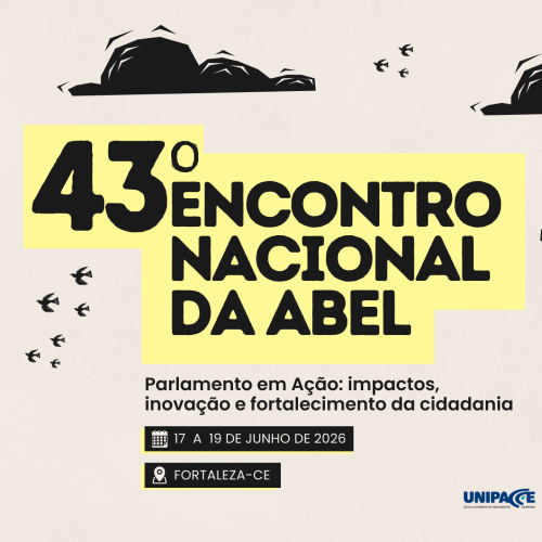 43º Encontro Nacional da ABEL reunirá Escolas do Legislativo de todo o país em Fortaleza