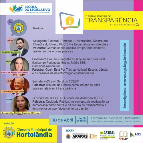 ABEL apoia 1º Fórum Regional de Transparência em Setores Públicos, em Hortolândia (SP)