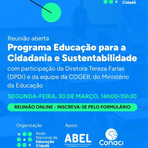 ABEL apoia reunião da Redenec com o MEC sobre o Programa Educação para a Cidadania e Sustentabilidade